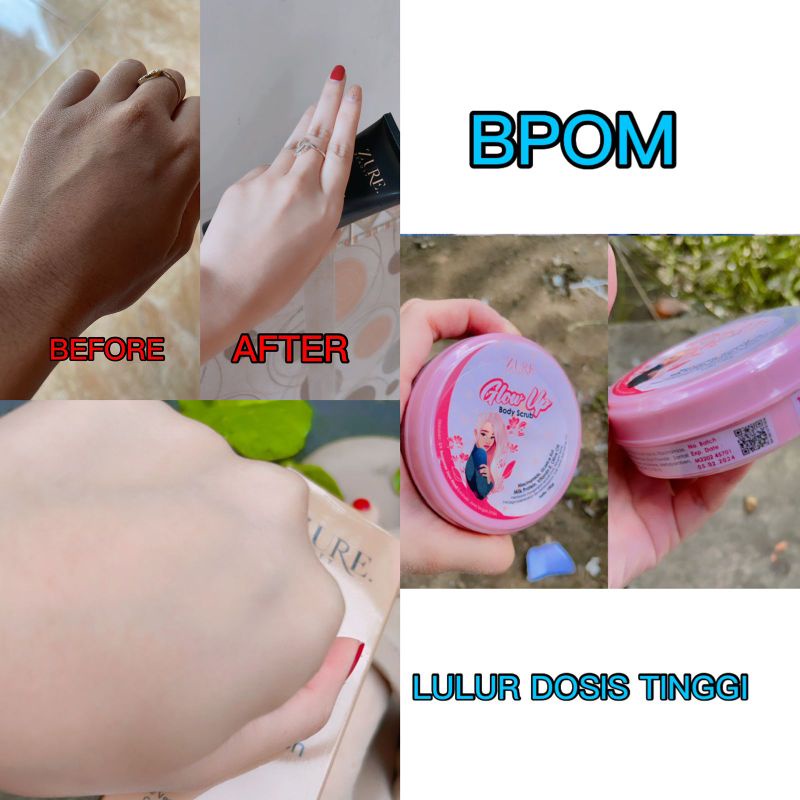 BODYSCRUB GLOW UP / LULUR PEMUTIH BADAN BPOM