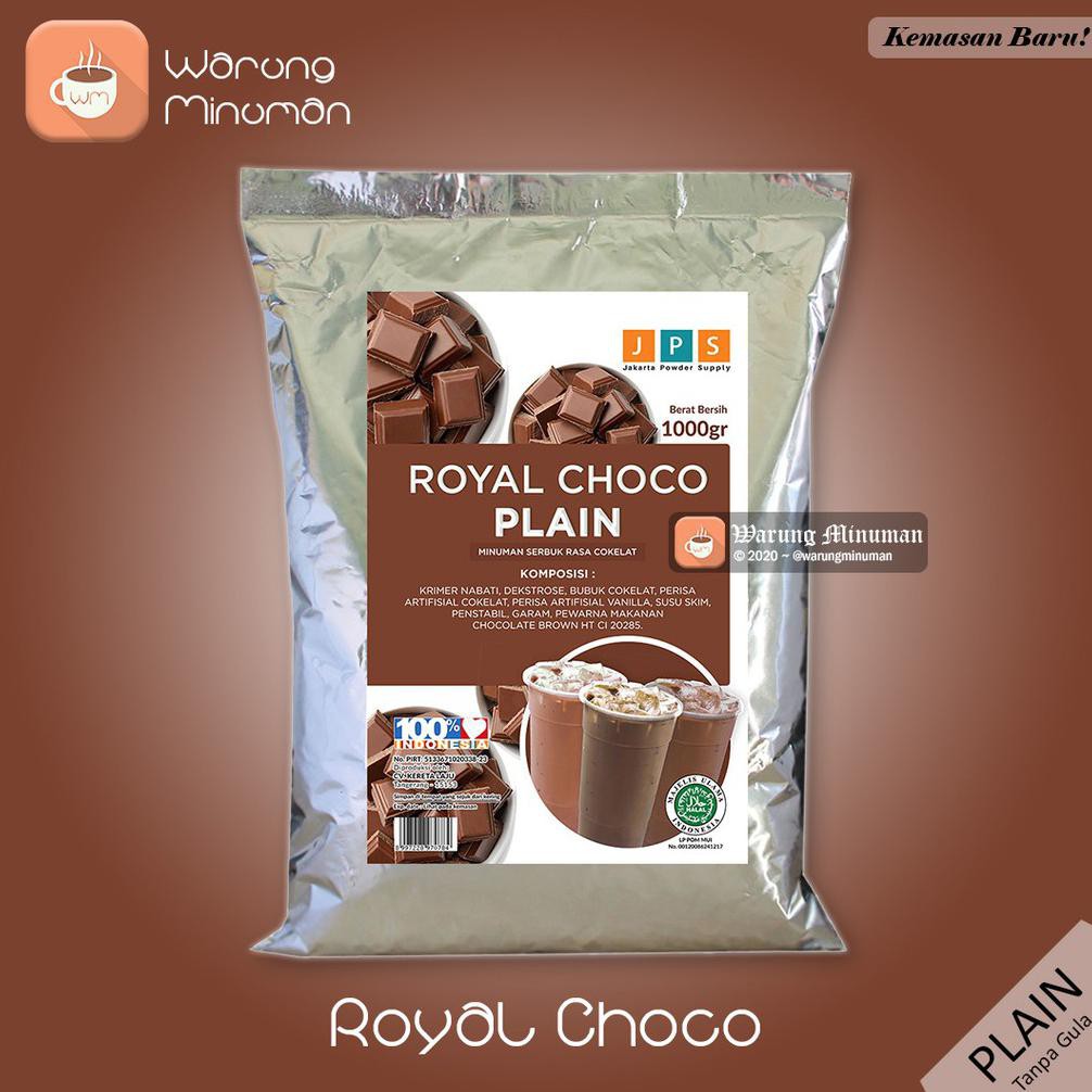 

( BISA COD ) Bubuk Minuman 1 kg Rasa Royal Choco Cokelat - JPS Powder Plain Tanpa Gula Serbuk Instan