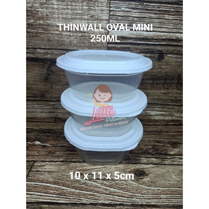 (ISI 25PCS PREM OVAL250 PUTIH) Prem Oval Mini Putih 250ml Thinwall - Mini Cup Dessert 250ml