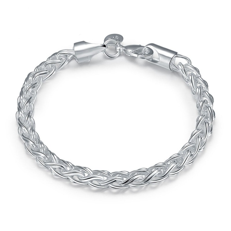 [Ready Stock]Fashion Silver Plated Creative Bracelet Simple Silver Bracelet