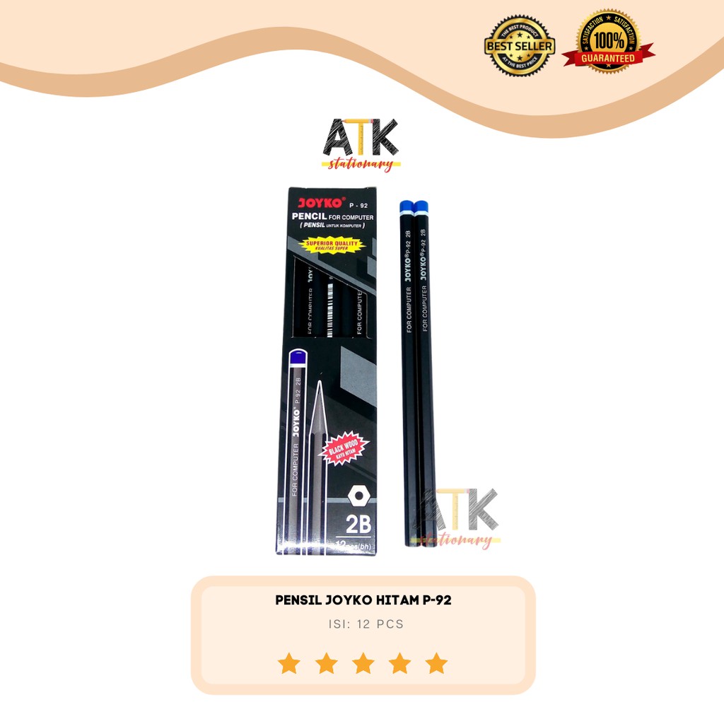 

Pensil Joyko P92 2B P-92 Hitam atk