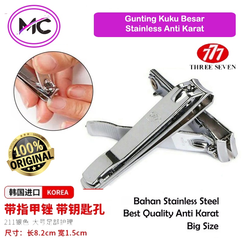 Gunting Kuku Besar Stainless Steel 777 Original Anti Karat Super Tajam Premium Korea Import Nail Clipper Alat Pedicure Menicure