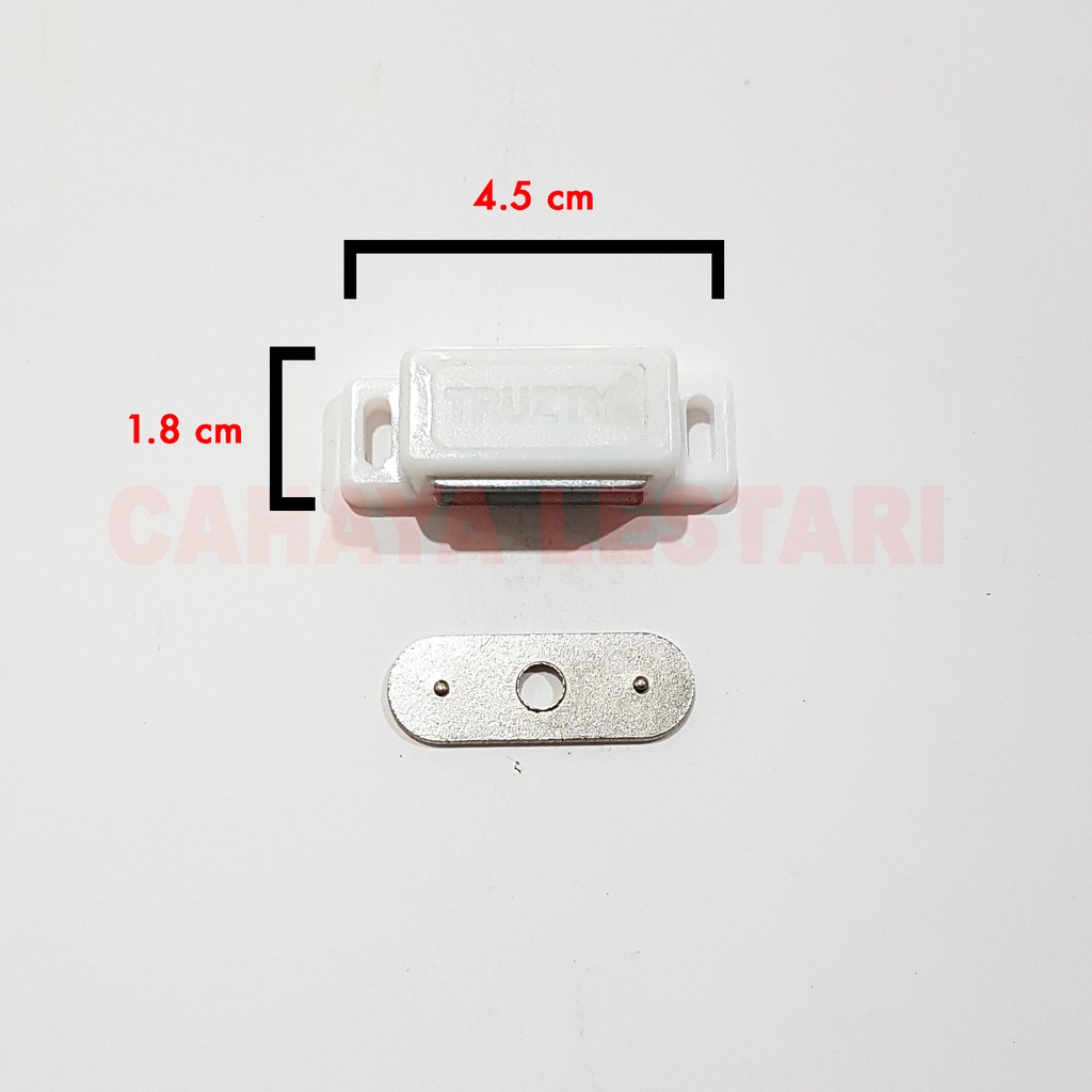 Magnet Pintu Lemari / Laci Kayu Truzty Kecil (Putih)