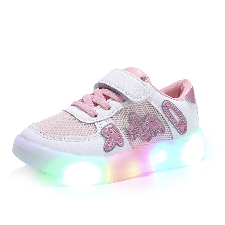 babyfit ARTWO sepatu sneakers lampu LED anak cowok cewek sepatu sekolah import gs-1119r