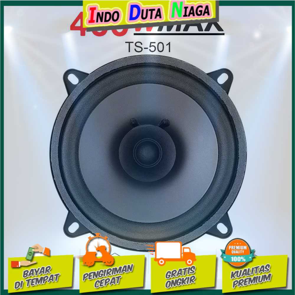 IDN TECH - PCINENER Speaker Subwoofer Mobil HiFi 5 Inch 400W 1 PCS - TS-501