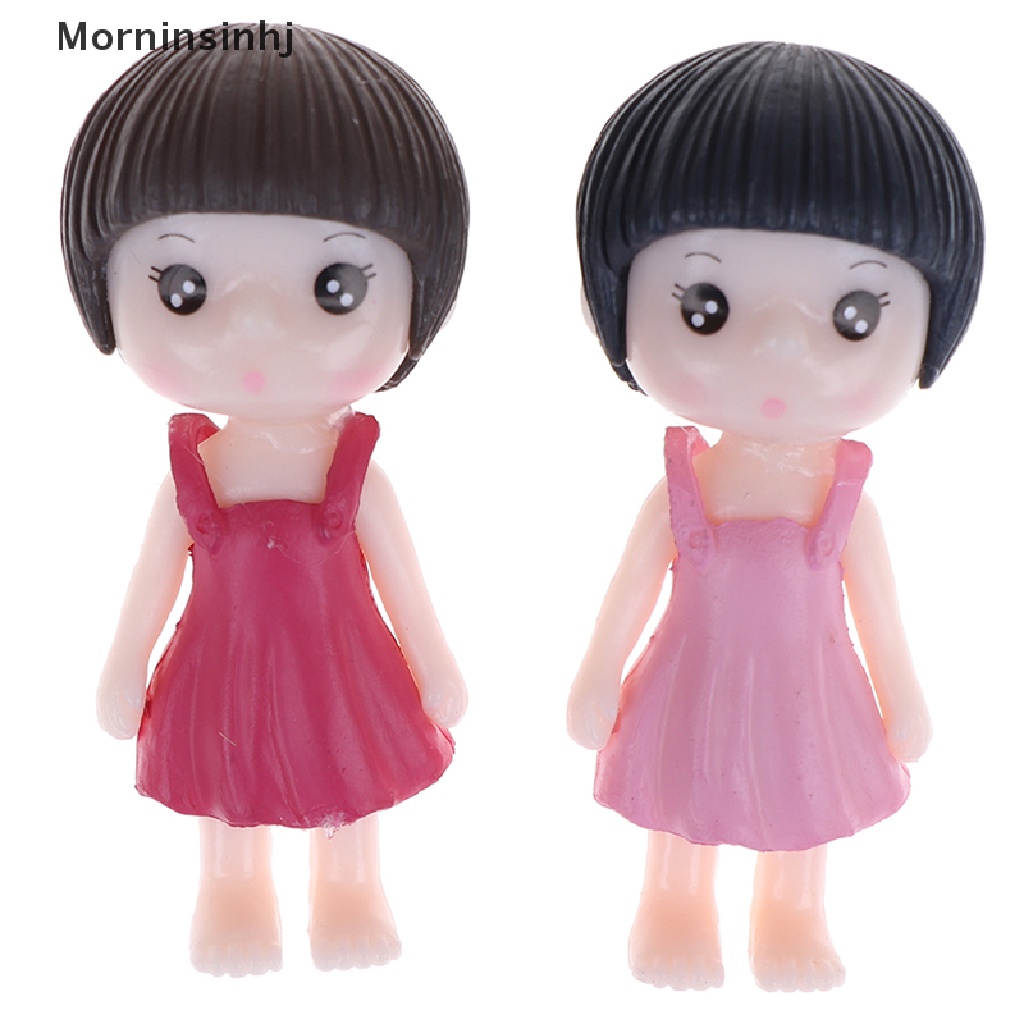 Mornin 2Pcs / Set Mainan Miniatur Figurin Kartun Untuk Dekorasi Rumah Boneka