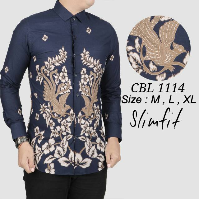 CBL1114 KEMEJA BATIK PRIA SLIM FIT LENGAN PANJANG COLINDION