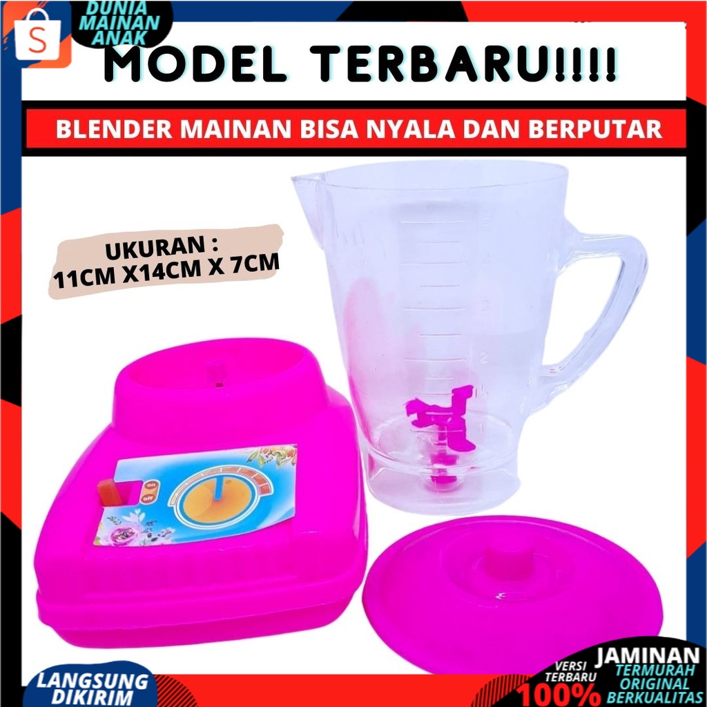 Blender Protable Mainan Anak Perempuan Edukasi jus Pakai Baterai Bisa Berputar New Model Version