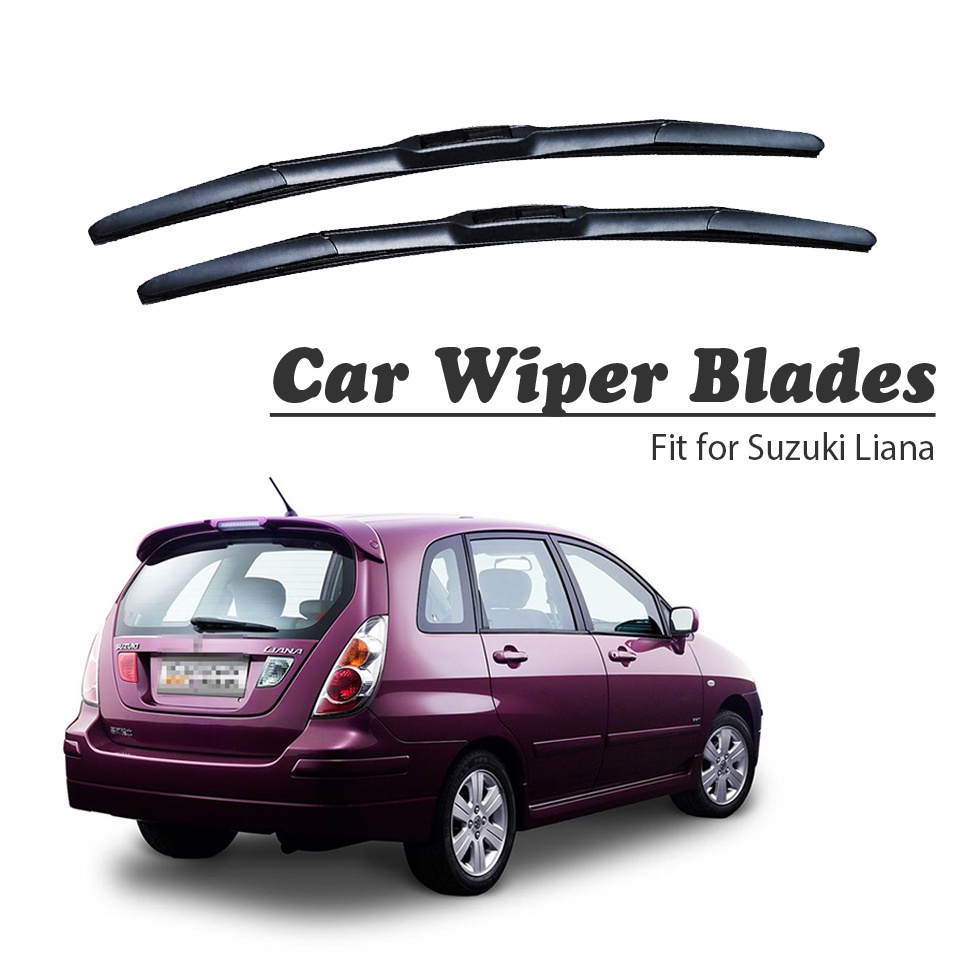 1 Set Wiper Kaca Depan Mobil Bahan Karet Untuk Suzuki Liana Wagon Hatchback Sedan 2007-2001