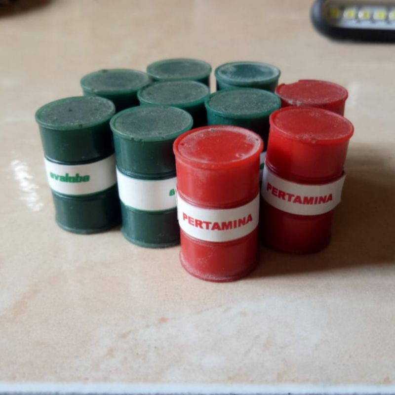 Drum Oli bekas Replica Aksesoris Miniatur/Diorama untuk skala 1/50/43