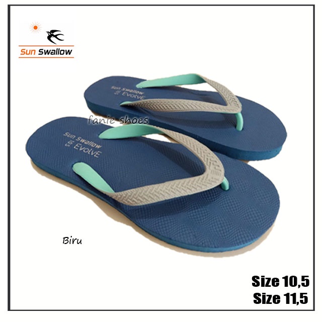 Sun Swallow Evolve 10,5 dan 11,5 / Sandal Jepit Rumah / Sandal Santai / Sandal Karet / Sandal Wudhu