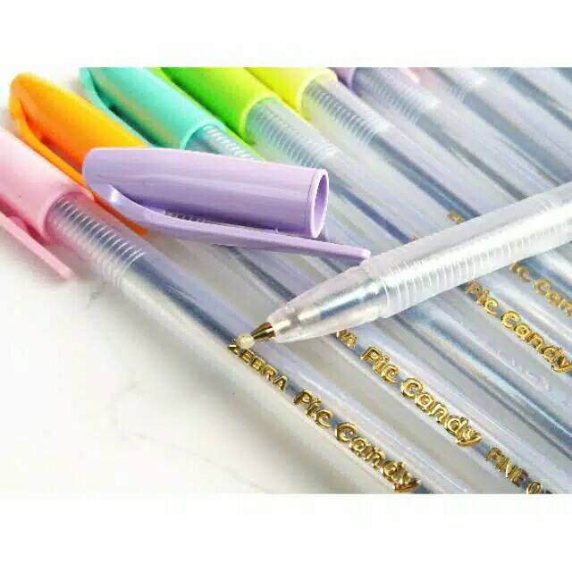 

Pulpen Zebra Pic Candy tinta hitam 0.7mm per lusin