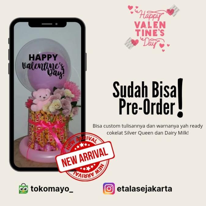 

CAKE COKELAT VALENTINE / KADO VALENTINE DAY / HAMPERS VALENTINE BALON DG654EAFVD