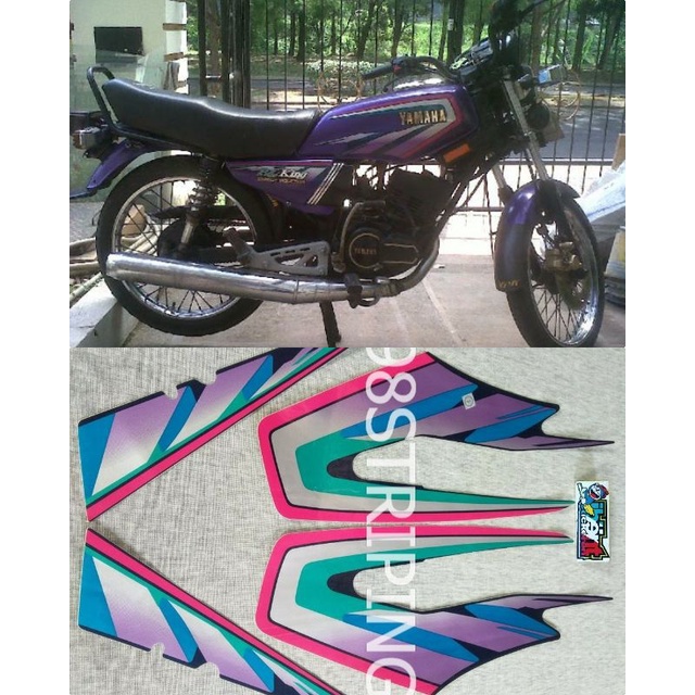 STRIPING RX KING UNGU TAHUN 1997 1998 STIKER LIS STANDAR ORI YAMAHA