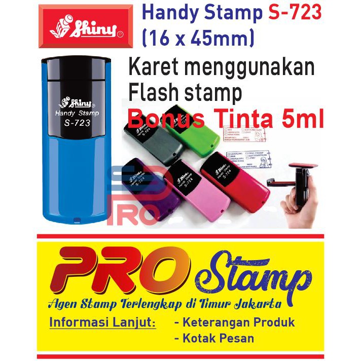 

Stempel Dokter / NIK Shiny S-723 (Handy Stamp) Karet Flash + Tinta