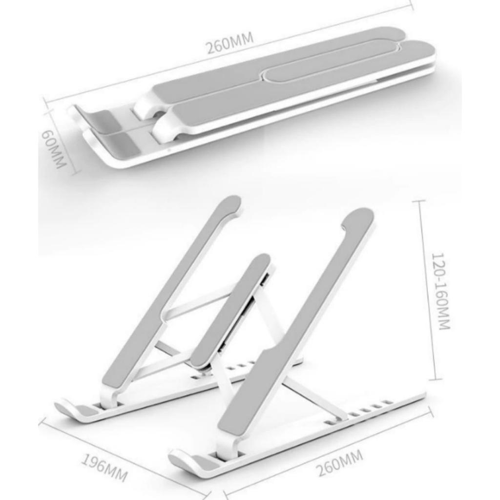 Foldable Laptop Holder Lipat /Standing Notebook Holder /Laptop Stand P1 / Holder Notebook IPAD Macbook /Stand Laptop Universal - SC