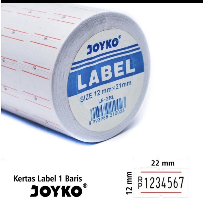 Isi 10 roll kertas label harga joyko