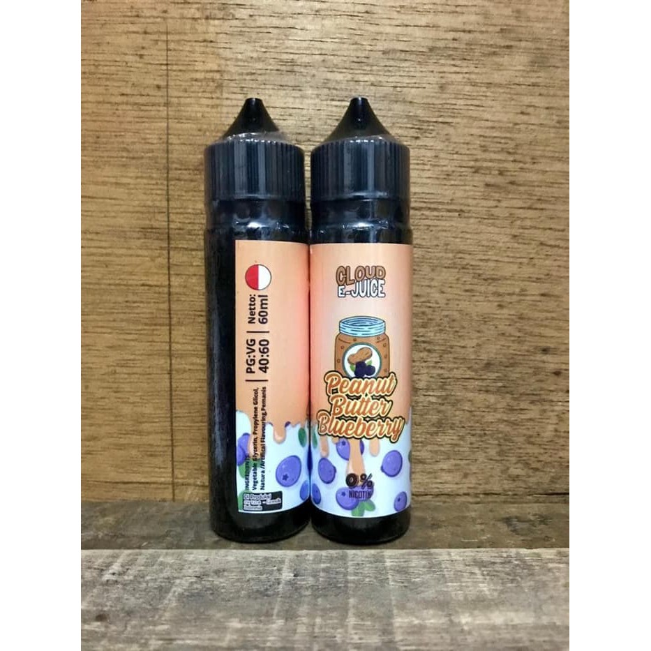 Peanut Butter Blueberry Cloud Ejuice 60ml 0mg liquid vape pita cukai