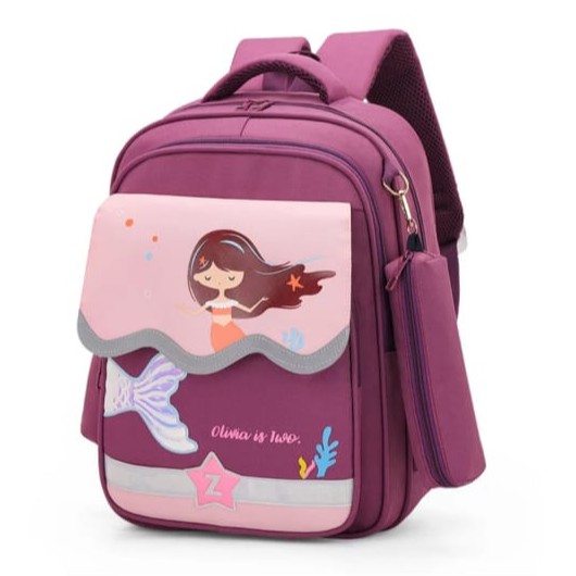 HANABI tas ransel sekolah 2in1 MERMAID tas sekolah cewek tas sekolah murmer tas traveling