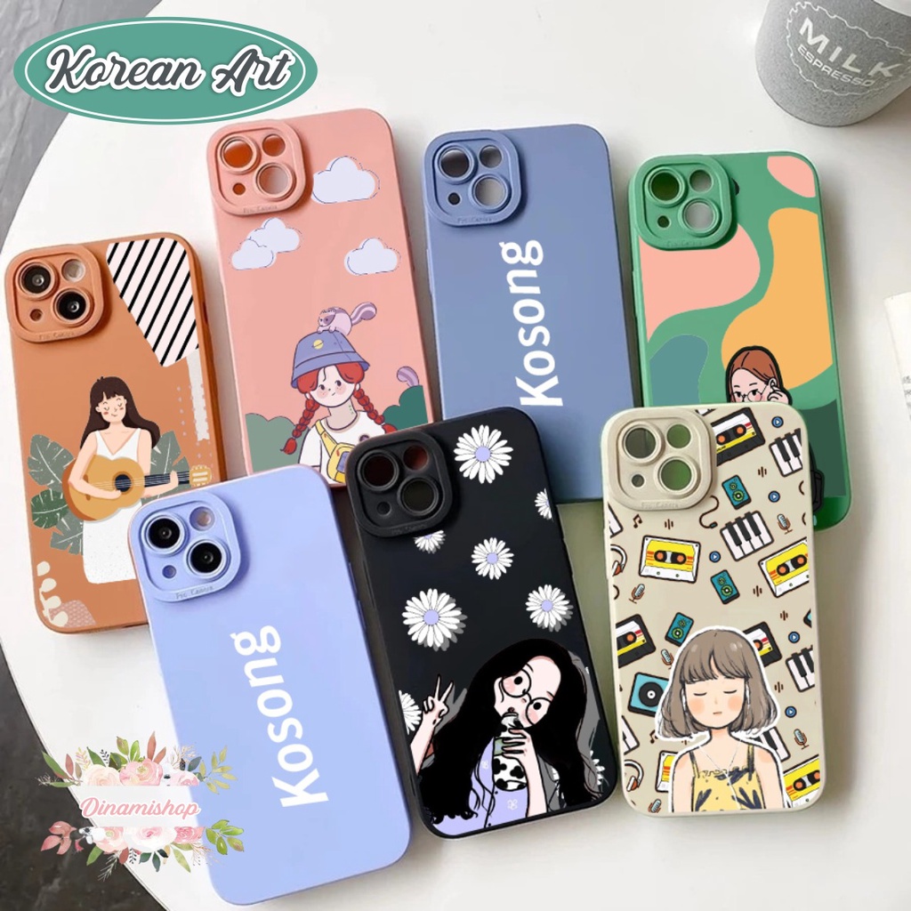 softcase case silikon procamera KOREAN ART oppo vivo samsung realme xiaomi iphone infinix ALL TYPE D