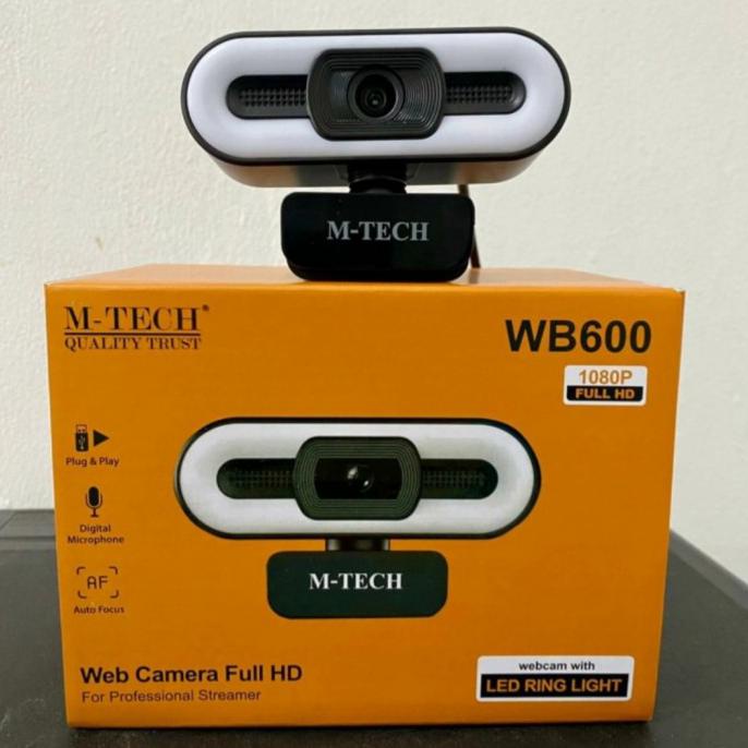 Webcam M-TECH WB600 1080P LED RING LIGHT