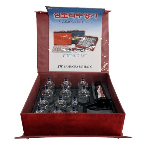 Alat Bekam PREMIUM Sammora Korea isi 12 pcs / Kop Angin Sammora Premium Cupping Therapy 12 Kop Merah