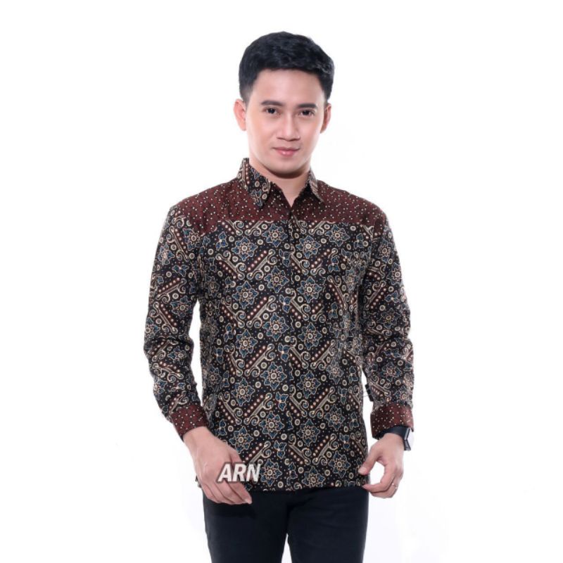 Baju Batik Anak Laki-laki Lengan Panjang Motif Mataram - couple Batik ayah dan anak laki-laki - sarimbit batik