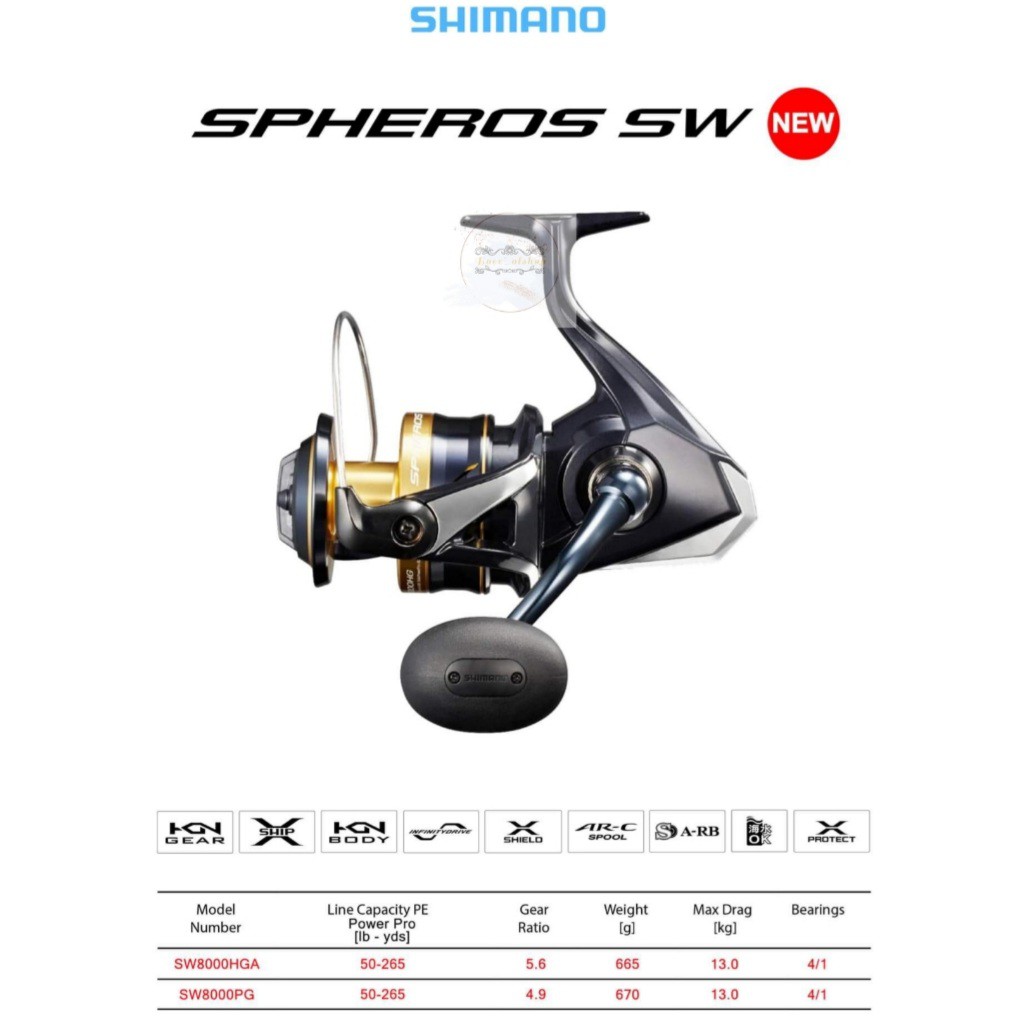 Reel Shimano SPHEROS SW 8000HGA / 8000PG New. 2021