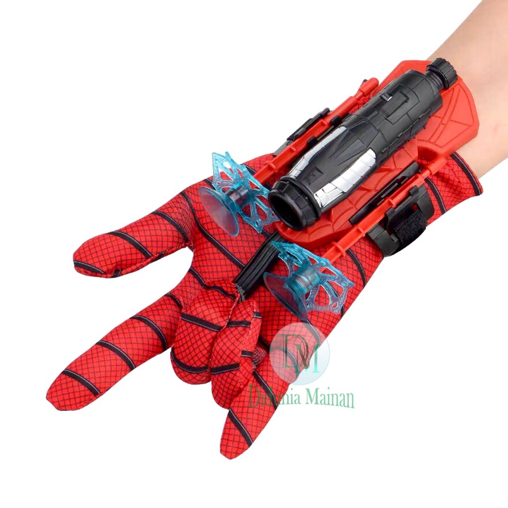 Mainan anak tembak tembakan sarung tangan action figure super hero spiderman