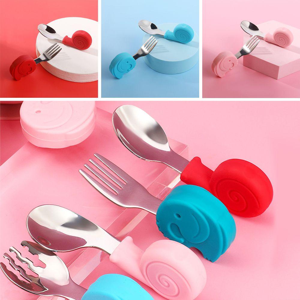 Preva Baby Gadgets Baby Food Feeding Spoon Fork Set Alat Makan Anak Peralatan Makan