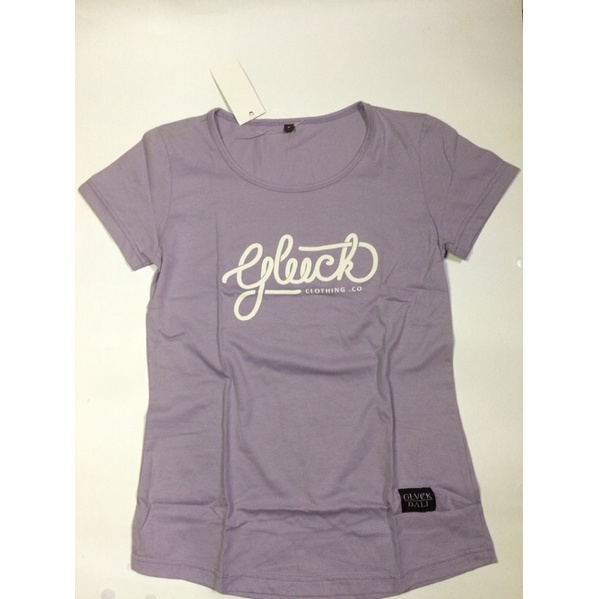 KAOS CEWEK LENGAN PENDEK WARNA UNGU MUDA GLUCK BALI//GLK.GBS.17//KAOS DISTRO CEWEK WARNA UNGU MUDA S