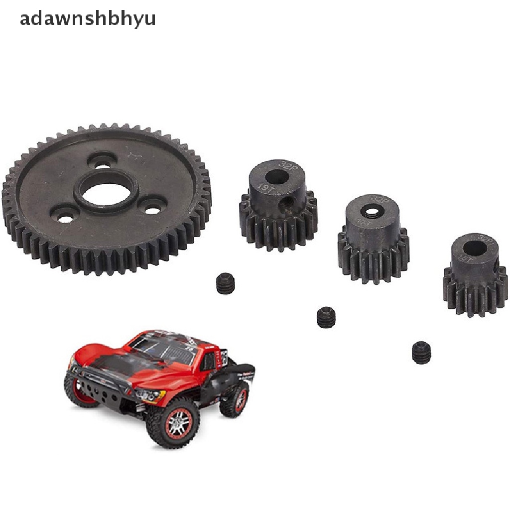 Adawnshbhyu Steel Metal Taji Gear 54T 15T 17T 19T Motor Gears Untuk Traxxas Slash 4x4 E-Revo