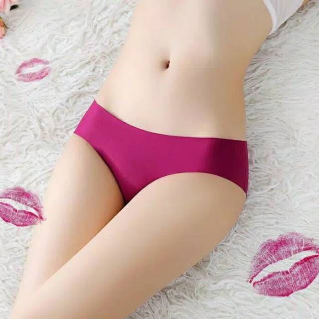 ☀ Sunly ☀ A033 CELANA DALAM SEAMLESS Tanpa Jahitan POLOS GOOD QUALITY Es Sutra Celana Gadis sexy