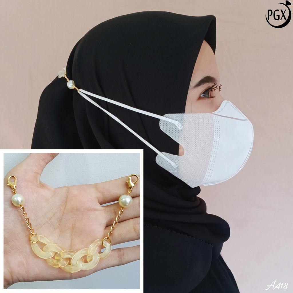 PGX Konektor Masker - Pengait Masker Hijab Mutiara - Aksesoris Masker - A418