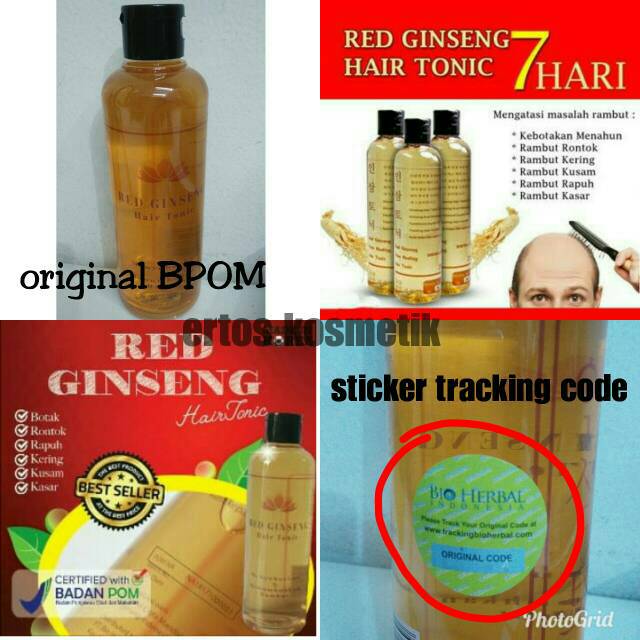 RED GINSENG HAIR TONIC PENYUBUR RAMBUT BPOM ORIGINAL