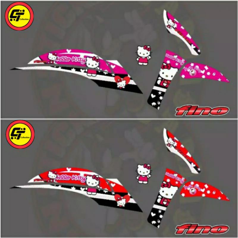 Striping Fino Fi 125 Stiker lis Body Motor Fino Fi 125 Variasi HELLO KITTY (COD)