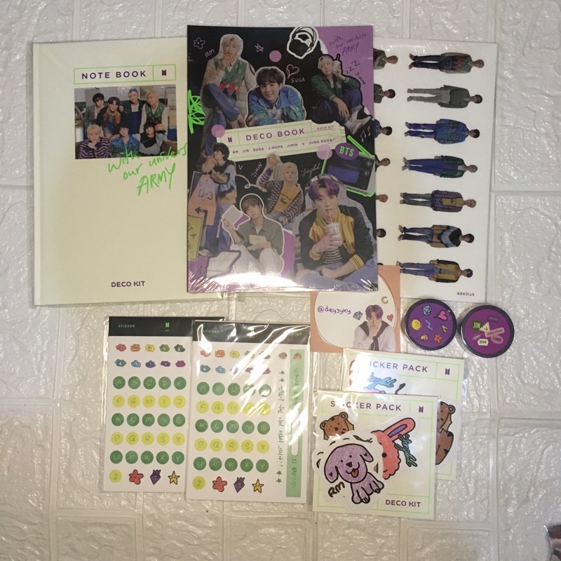 ready stock sharing deco kit bts rm jin suga jhope jimin v jungkook namjoon seokjin yoongi hobi jimi