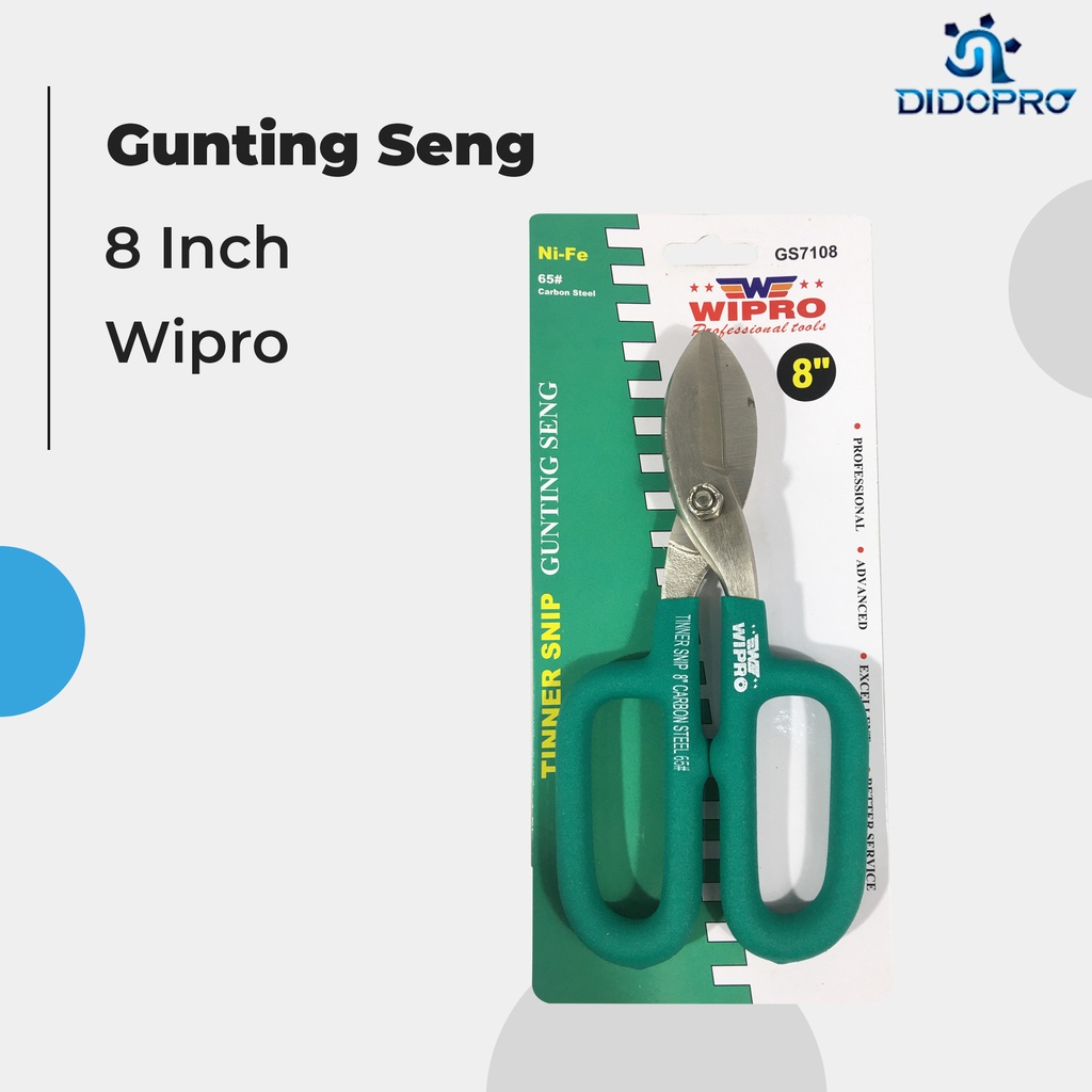 Gunting Seng / Gunting Baja Ringan / Gunting Besi Kawat 8&quot; WIPRO