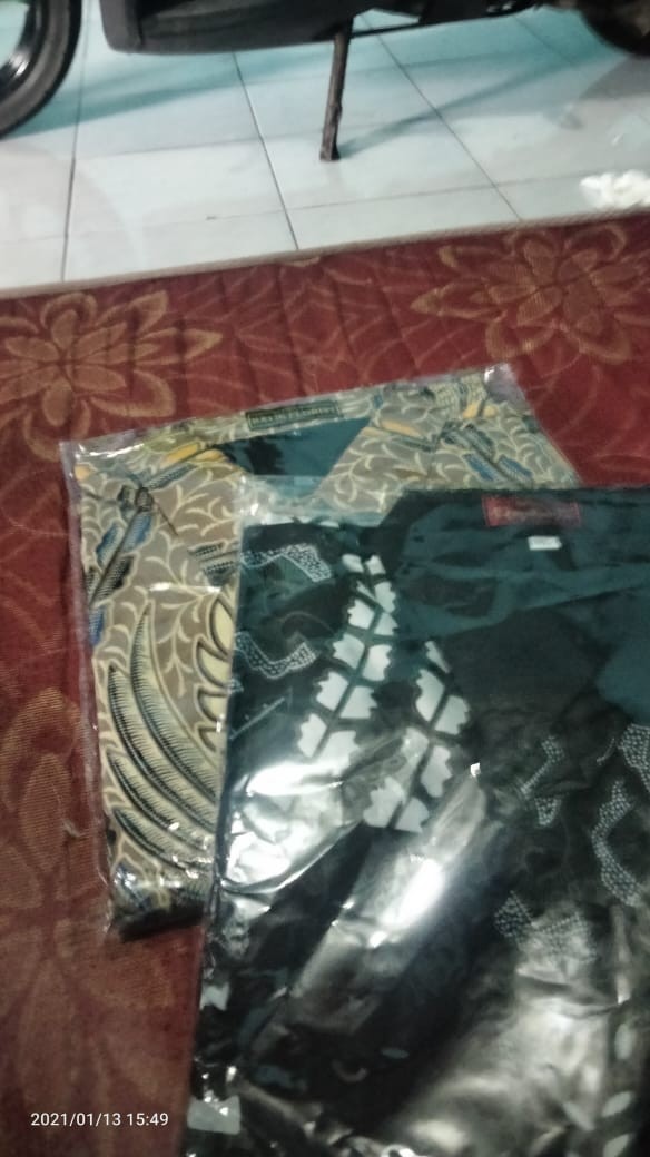 Abhinaya Kemeja Batik Pria Full Furing Bahan Katun Sragenan