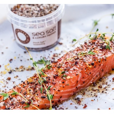 

Cornish Sea Salt Luxury Pepper Finishing Seasoning Salt Garam Laut Lada Gourmet Import 60gr