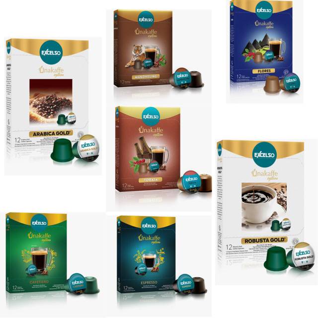 

EXCELSO UNAKAFFE Kopi Kapsul All Varian 12pods