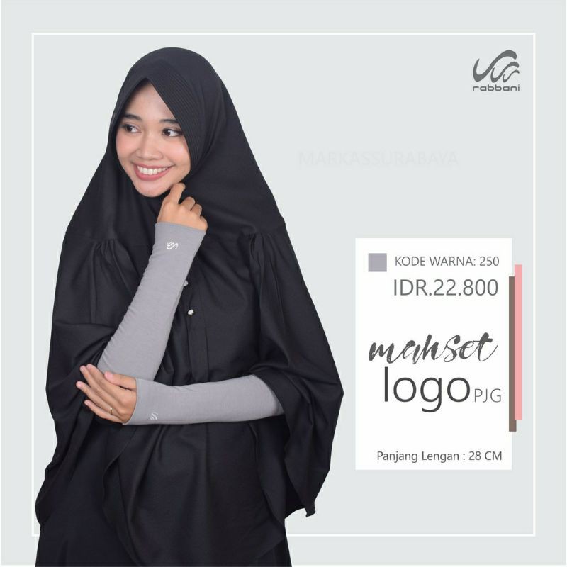 MANSET LOGO RABBANI UKURAN PANJANG POLOS-Abu 250