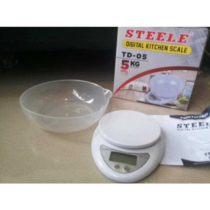 Diskon Timbangan Kue 5Kg Digital Kitchen Scale - Steele