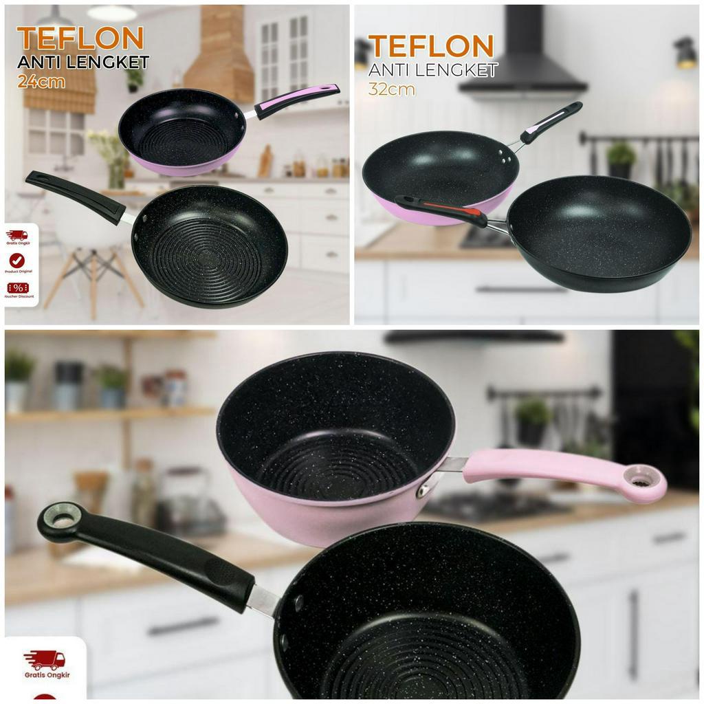 Teflon frypan anti lengket terbaru