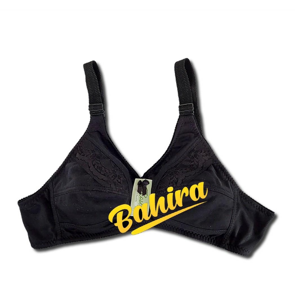 Sport Bra Hitam Cup Besar - BH Wanita Tanpa Kawat Busa 36 38 40 42 44