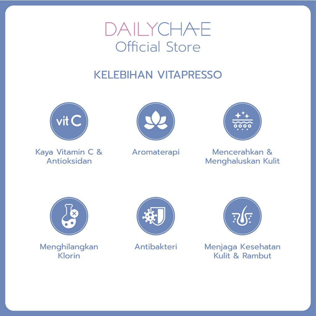 Daily Cha-E Multi Filtered Showerhead - Shower Kamar Mandi dan Filter penyaring air