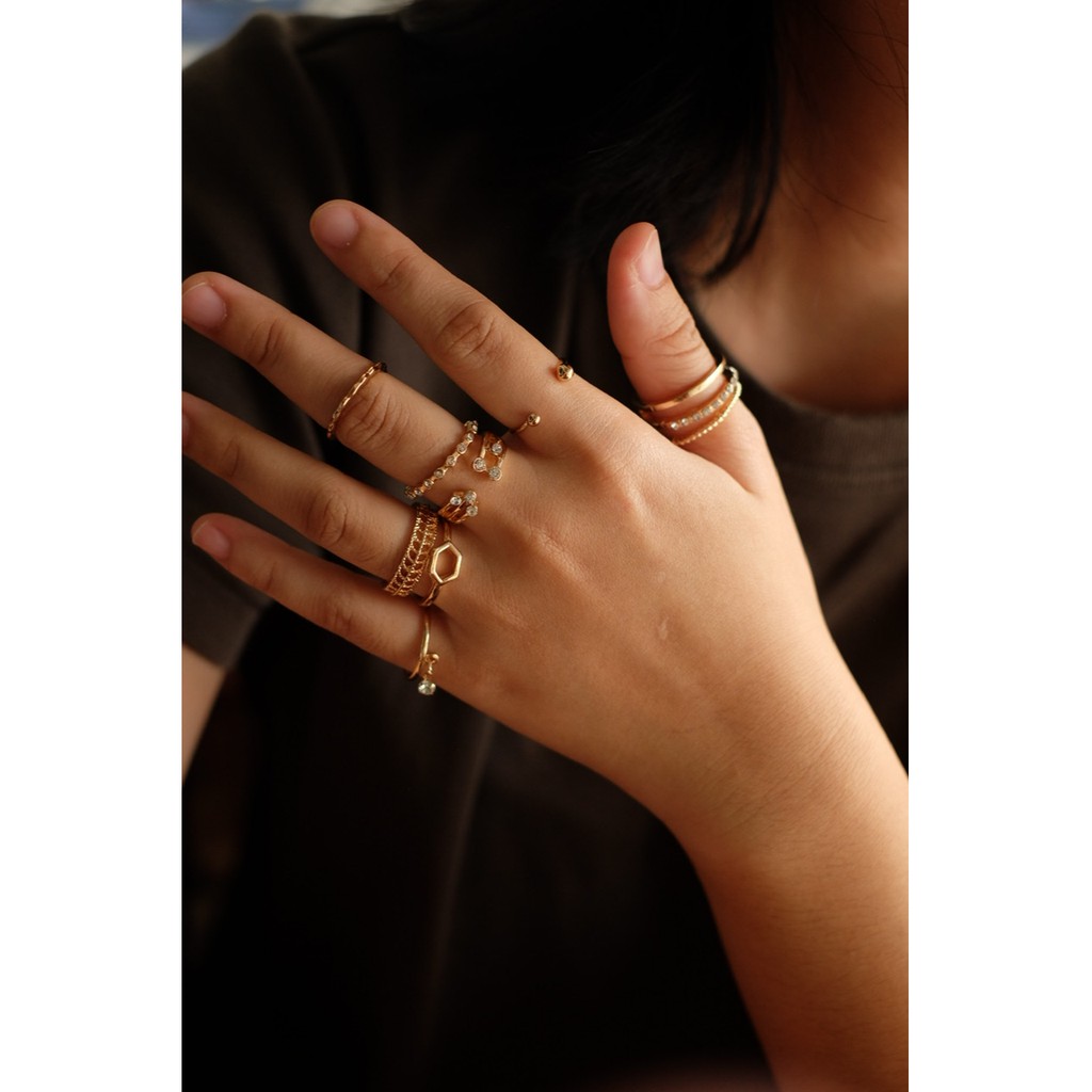 Ark.co - Andorra Set rings cincin set stack tumpuk statement