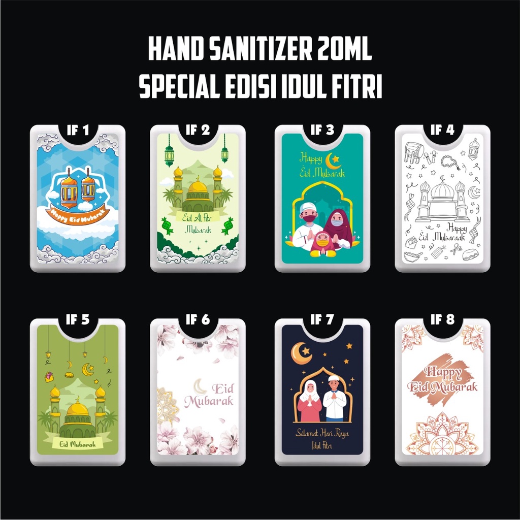 Custom Card Hand Sanitizer 20ml | EDISI IDUL FITRI / RAMADHAN / EID MUBARAK