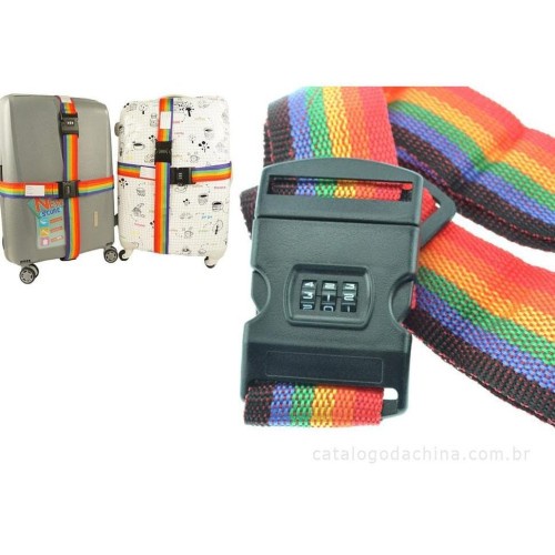 Image of Travel Rainbow Luggage Lock Code Suitcase Belt - Tali Koper Kunci Password Kode #0