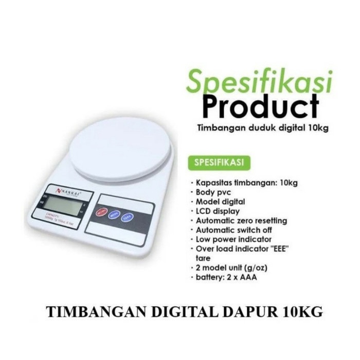 TIMBANGAN DIGITAL 10 T2Q KG NANKAI TIMBANGAN DAPUR TIMBANGAN KUE